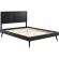 Alana Queen Platform Bed with Splayed Legs in Black Wood