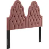 Augustine King / CA King Headboard in Tufted Dusty Rose Performance Velvet