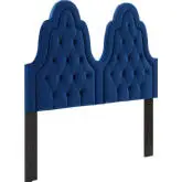 Augustine King / CA King Headboard in Tufted Navy Performance Velvet