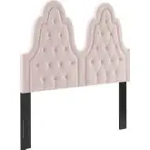 Augustine King / CA King Headboard in Tufted Pink Performance Velvet