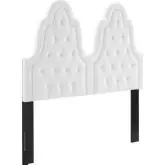 Augustine King / CA King Headboard in Tufted White Performance Velvet