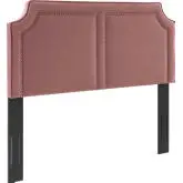 Cynthia Twin Headboard in Rose w/ Nailhead