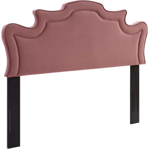 Evangeline King California King Headboard in Rose Velvet