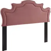 Evangeline King California King Headboard in Rose Velvet