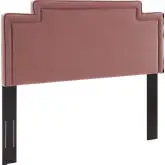 Transfix Twin Headboard in Rose Velvet