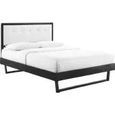 Willow Full Platform Bed w/ Angular Frame in Black & White