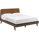 Dylan Queen Platform Bed in Walnut Finish