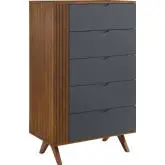 Dylan Chest in Walnut Finish & Gray