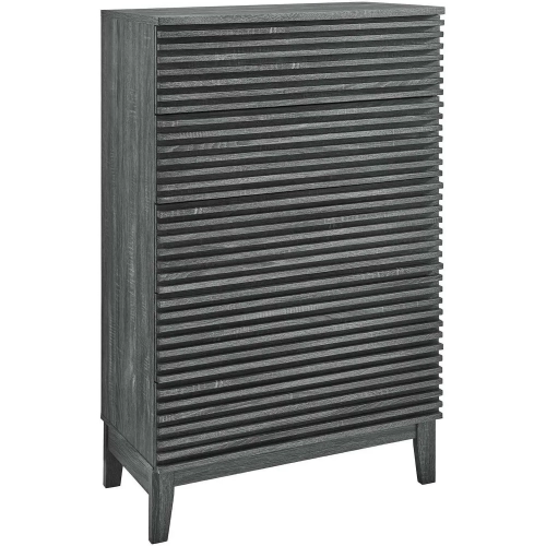 Render 5 Drawer Dresser Chest in Charcoal Gray Finsh