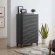Render 5 Drawer Dresser Chest in Charcoal Gray Finsh
