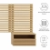 Render Wall Mount Queen Headboard & 2 Nightstands Set in Oak Finish