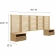 Render Wall Mount Queen Headboard & 2 Nightstands Set in Oak Finish