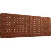 Sparta Wall Mount King Headboard in Walnut Finish Wood & Brown Vegan Leather Weave