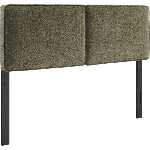 Lindee Full Headboard in Sage Green Boucle Fabric