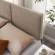 Lindee King Headboard in Oatmeal Brown Boucle Fabric