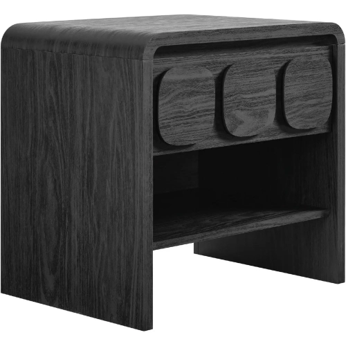 Toscana 1 Drawer Nightstand in Black Finish