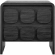 Toscana 2 Drawer Nightstand in Black Finish