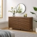Render 63" 6 Drawer Dresser in Walnut Finish