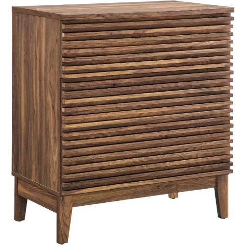 Render 3 Drawer Nightstand in Walnut Finish