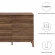 Render 47" 6 Drawer Dresser in Walnut Finish