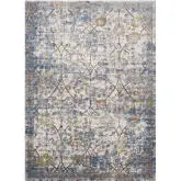 Minu Distressed Persian Medallion 8 x 10 Area Rug in Multicolor Poly