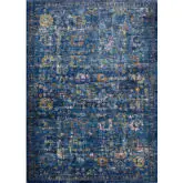 Minu Distressed Persian Medallion 8 x 10 Area Rug in Multicolor Poly