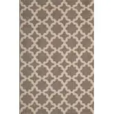 Cerelia Moroccan Trellis 9 x 12 Indoor Outdoor Area Rug in Light & Dark Beige