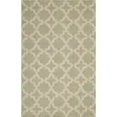 Cerelia Moroccan Trellis 4 x 6 Indoor Outdoor Area Rug in Beige & Light Green