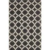 Cerelia Moroccan Trellis 4 x 6 Indoor Outdoor Area Rug in Black & Beige