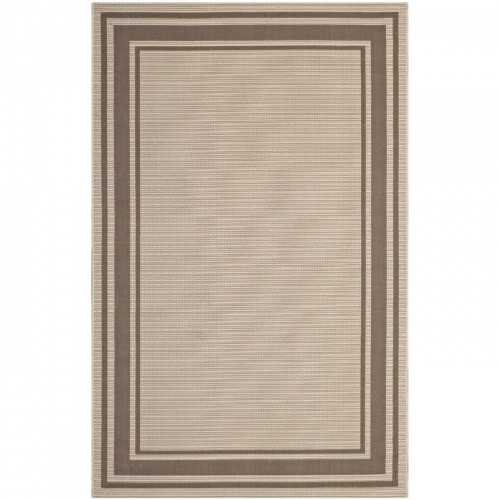 Rim Solid Border Borderline 5 x 8 Indoor and Outdoor Area Rug