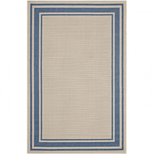 Rim Solid Border Borderline 5 x 8 Indoor and Outdoor Area Rug