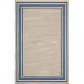 Rim Solid Border Borderline 5 x 8 Indoor and Outdoor Area Rug