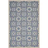 Ariana Vintage Floral Trellis 5 x 8 Indoor and Outdoor Area Rug