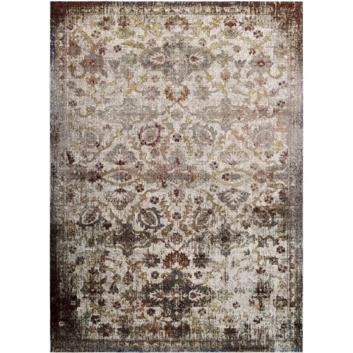 Success Kaede Distressed Vintage Floral Moroccan Trellis 5 x 8 Area Rug