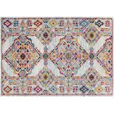 Entourage Khalida Distressed Vintage Floral Lattice 8 x 10 Area Rug