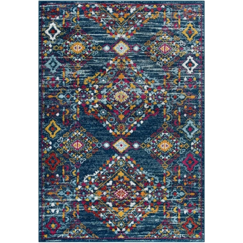 Entourage Khalida Distressed Vintage Floral Lattice 8 x 10 Area Rug