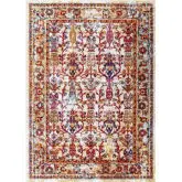 Entourage Jessa Distressed Vintage Floral Lattice 5 x 8 Area Rug