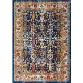 Entourage Jessa Distressed Vintage Floral Lattice 5 x 8 Area Rug