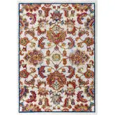 Entourage Azami Distressed Vintage Floral Lattice 5 x 8 Area Rug