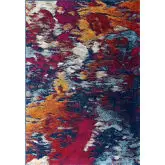 Entourage Foliage Modern Abstract 5 x 8 Area Rug in Multicolor