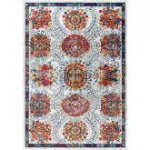 Entourage Kensie Distressed Vintage Floral Moroccan Trellis 5 x 8 Area Rug