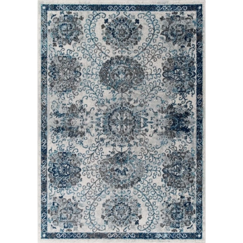 Entourage Kensie Distressed Vintage Floral Moroccan Trellis 8 x 10 Area Rug