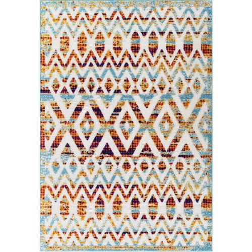 Reflect Tamako Distressed Chevron Moroccan Indoor Outdoor 5 x 8 Area Rug