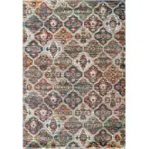 Tribute Azalea Distressed Vintage Floral Lattice 5 x 8 Area Rug