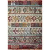 Tribute Nala Distressed Vintage Floral Lattice 5 x 8 Area Rug in Multicolor