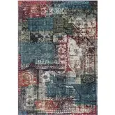 Tribute Elowen Contemporary Modern Vintage Mosaic 5 x 8 Area Rug in Multicolor