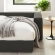 Commix Down Filled Overstuffed Sleeper Sofa in Gray Linen Like Fabric