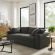 Commix Down Filled Overstuffed Sleeper Sofa in Gray Linen Like Fabric