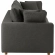 Commix Down Filled Overstuffed Sleeper Sofa in Gray Linen Like Fabric