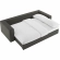 Commix Down Filled Overstuffed Sleeper Sofa in Gray Linen Like Fabric